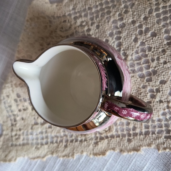 Vintage Wedgwood & Barlaston Silver And Mulberry Ferrara Transfer Ware Pitcher - Picture 3 of 4